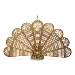 Pare-feu éventail en bronze. Epoque : Néo-gothique, 19ème …