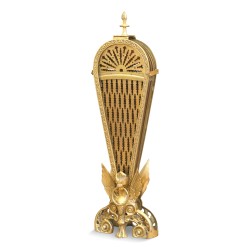 Pare-feu éventail en bronze. Epoque : Néo-gothique, 19ème