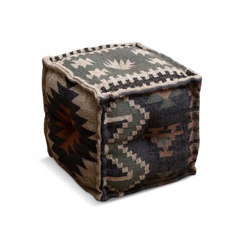 Pouf "Summer" en Kilim. - Moinat - Stools, Benches, Pouffes