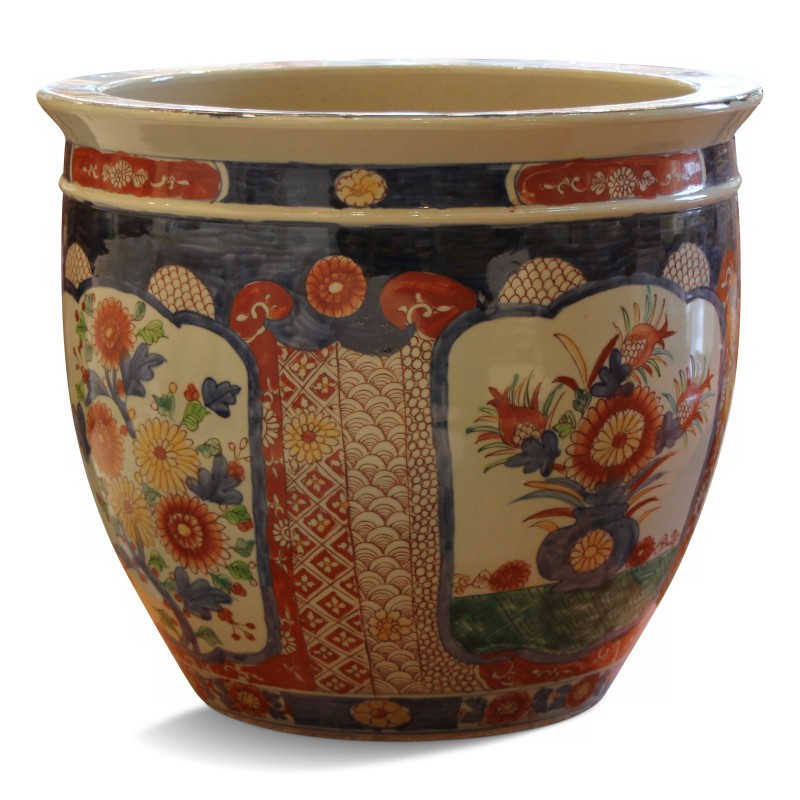 Cache pot en céramique d Imari "Japon". - Moinat - Flowerpot holders, Interior planters
