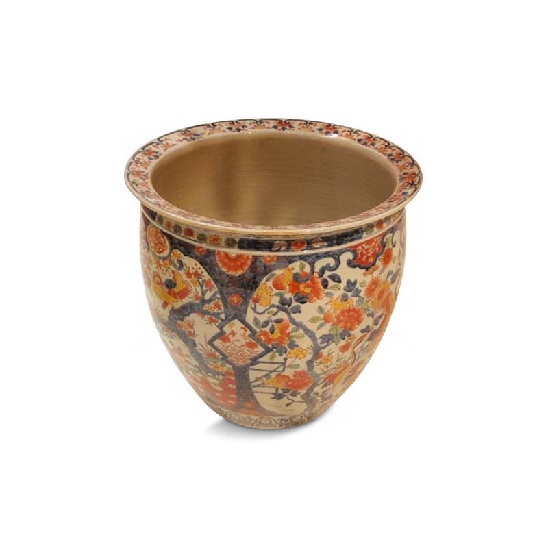 Cache pot en céramique d Imari "Oiseau". - Moinat - Flowerpot holders, Interior planters