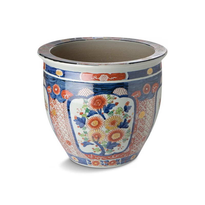 Cache pot en céramique d Imari Japon. - Moinat - Caches pot, Jardinières intérieures