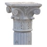 Paire de colonnes en marbre blanc de Carrare avec chapiteaux "Ionique". - Moinat - Columns, Flares, Nubians