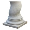 Colonne torsadée en marbre blanc de carrare. - Moinat - Colonnes, Torchères, Nubiens