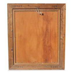 Huile sur bois "Vue sur la vallée" de Joseph-André Mussler (1904 - 1980).