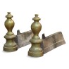 Paire de chenet directoire en bronze et fonte. - Moinat - Chenets