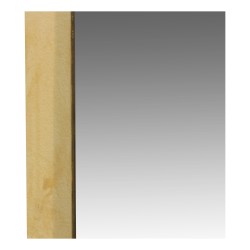 Miroir rectangulaire avec cadre métal chromé or.