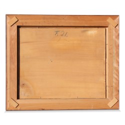 Huile sur bois "Le plongeoir et la forêt" de Paul - Emile Wyss (1888 - 1987).