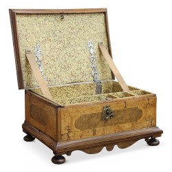 Louis XIV walnut chest with secret. Swiss. Early period.