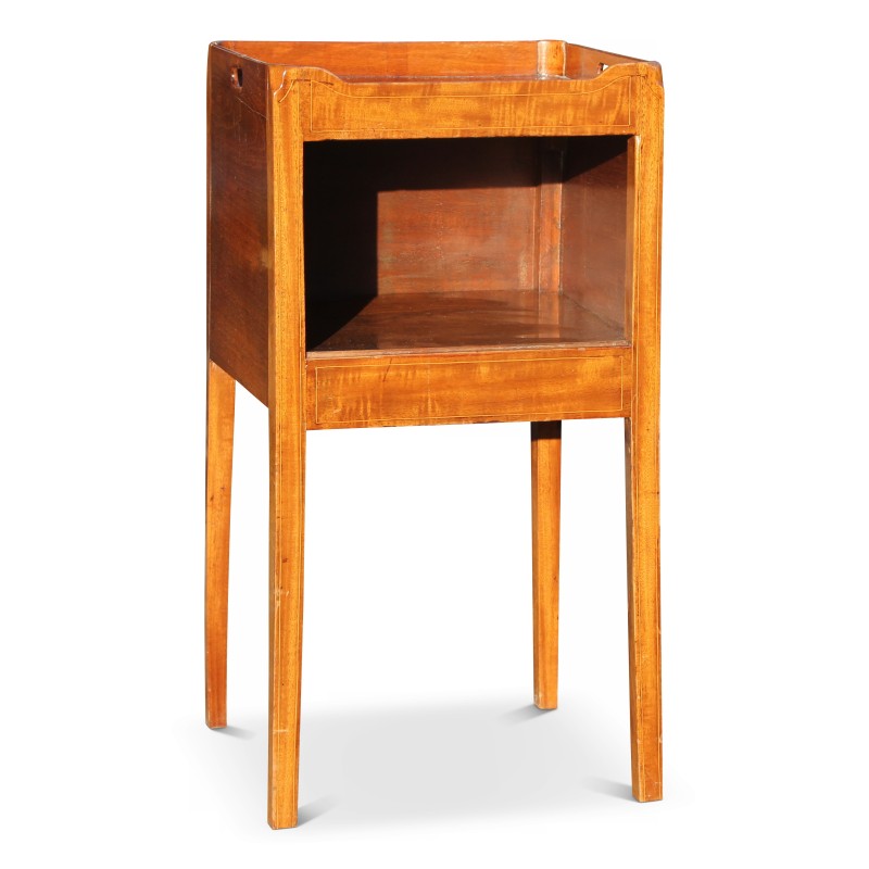 Chevet marqueté sur le plateau en acajou. Anglais. Vers 1850. - Moinat - Sockeltische, Gueridons