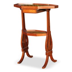 Chocolatière marqueté en bois de rose. Paris. Vers 1870.