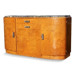 Buffet Art -Déco dans le goût de "Ruhlman" en ronce de noyer, montée sur chêne.