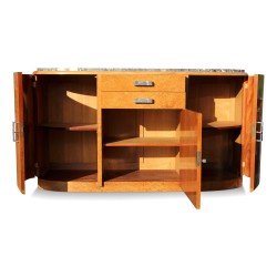 Buffet Art -Déco dans le goût de "Ruhlman" en ronce de noyer, montée sur chêne.