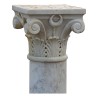 Paire de colonnes en marbre blanc de Carrare avec chapiteaux "Ionique". - Moinat - Колонны, Торшеры - подсвечники, Нубийцы