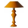 Lampe "Isaphan" laquée moutarde et abat-jour métal. - Moinat - Table lamps