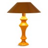 Lampe "Isaphan" laquée moutarde et abat-jour métal. - Moinat - Table lamps