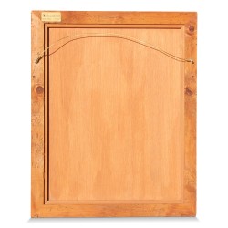 Miroir rectangle avec cadre en sapin.