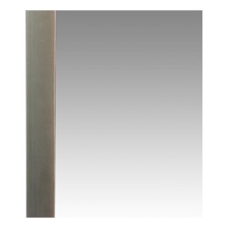 Miroir rectangulaire avec cadre métal chromé.