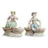 Paire de figurine en porcelaine de Meissen. - Moinat - Porcelaine