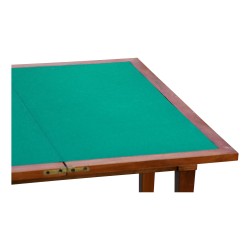 Table à jeux directoire en merisier richement marqueté. Suisse.