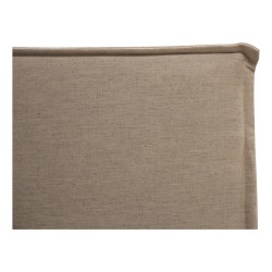 Tête de lit Treca modèle "Pillow" , recouvert d un tissu gris avec rembourrage mousse.