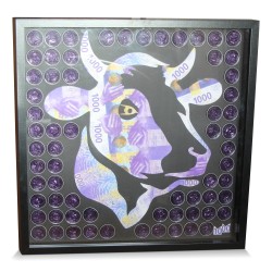 Tableau "Vache à mille francs, pâquerette" de Marc Mazuir.