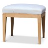 Tabouret hêtre garni en blanc. - Moinat - Stools, Benches, Pouffes