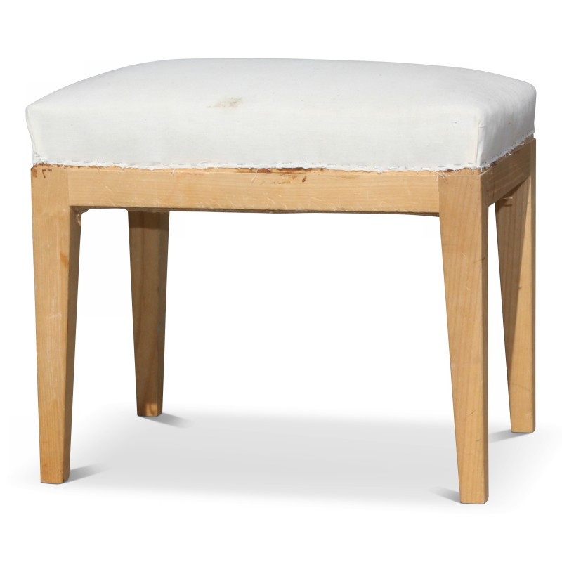 Tabouret hêtre garni en blanc. - Moinat - Табуреты, Сиденья, Пуфы
