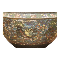 Vase cloisonné sans fond. Canton. Chine. Vers 1850.