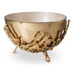 Seau à glace "Corail d or et émail".