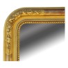 Miroir Napoléon III en bois doré décor "Fleurs". - Moinat - Glaces, Miroirs