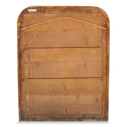 Miroir Napoléon III en bois doré décor "Fleurs".