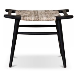 Tabouret tressé de laine "Ovira".