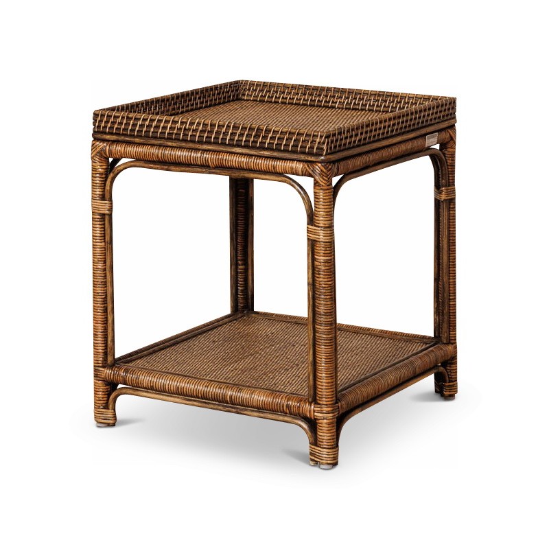 Table d appoint "Veracruz" en rotin. - Moinat - End tables, Bouillotte tables, 床头桌, Pedestal tables