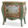 Kommode im Louis XV-Stil mit 3 Schubladen aus grün lackiertem Holz mit … - Moinat - Kommoden, Schubladenstöcke, Semainer