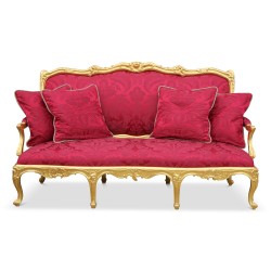 Set comprising 1 sofa and 2 Louis XV Regency armchairs with …