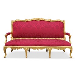 Set comprising 1 sofa and 2 Louis XV Regency armchairs with …