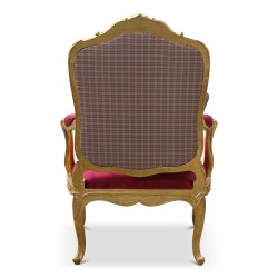 Set comprising 1 sofa and 2 Louis XV Regency armchairs with …