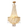 Large basket chandelier in bronze and crystals in the process of … - Moinat - Chandeliers, Ceiling lamps