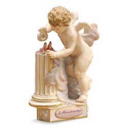 Figurine "Je blesse et soulage" en porcelaine de Meissen.