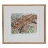 Tableau "Renard en balade" signé Robert Hainard (1906-1999). Suisse. - Moinat - 画 - 各种的