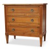 Commode directoire en noyer de style louis XVI. Trois tiroirs. Vers 1970. - Moinat - Commodes, Chiffonniers, Semainiers