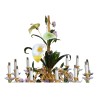 Lustre "Baguès à Paris" en bronze doré ciselé et décor en porcelaine et verre - Moinat - 吊灯, 吸顶灯