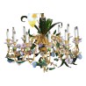 Lustre "Baguès à Paris" en bronze doré ciselé et décor en porcelaine et verre - Moinat - 吊灯, 吸顶灯