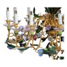 Lustre "Baguès à Paris" en bronze doré ciselé et décor en porcelaine et verre - Moinat - 吊灯, 吸顶灯