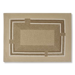 Tapis "Disco Noisette" en fibre synthétique avec un dossier latex.