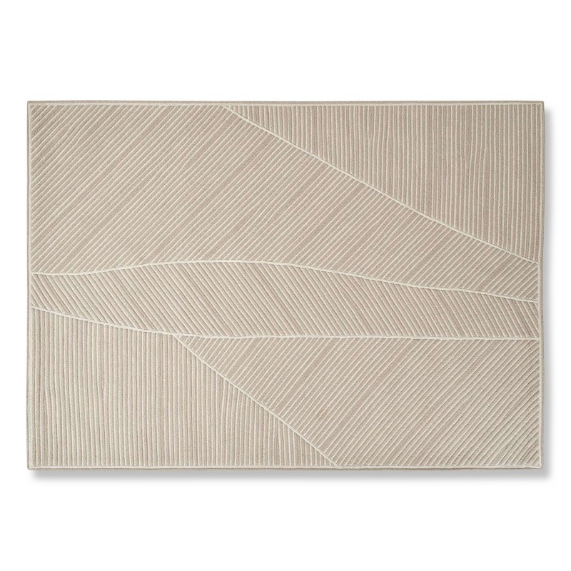 Tapis "Zen Craie" avec 58 % de laine et 42 % de fibre synthétique. - Moinat - Tapis