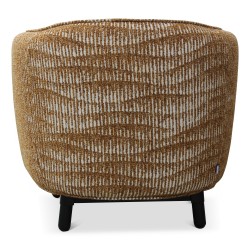Fauteuil élégant et raffiné aux lignes courbes et au design moderne