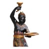 Nubien "Porte-torchère" Vénitien polychrome et or richement sculpté reposant sur un socle - Moinat - Accessoires de décoration
