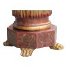 Nubien "Porte-torchère" Vénitien polychrome et or richement sculpté reposant sur un socle - Moinat - Accessoires de décoration